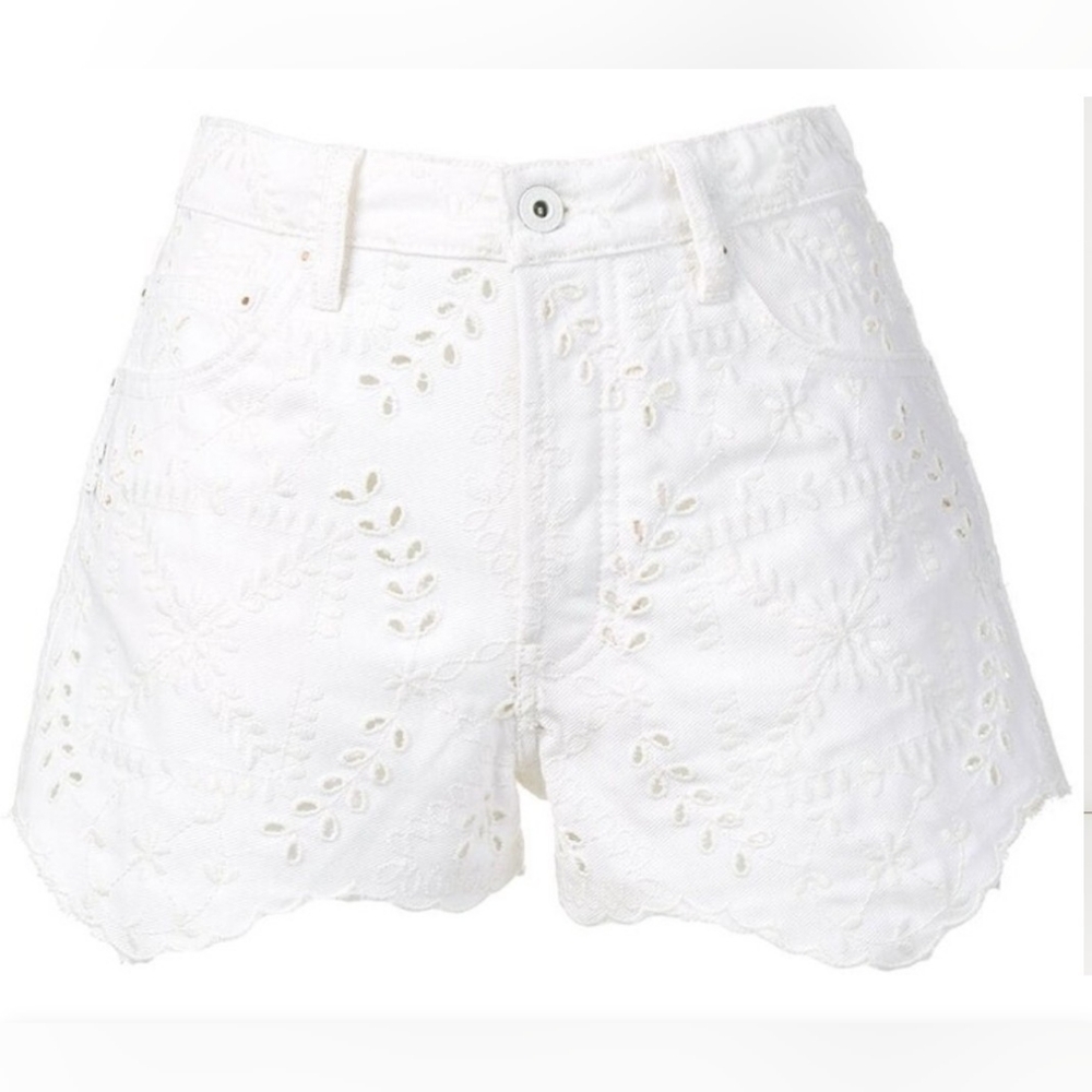 Off-White High Waist White Shorts